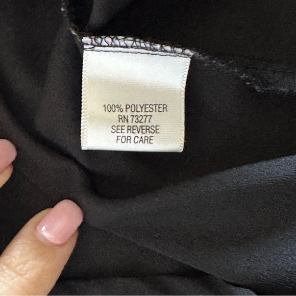 APT. 9 Black Flutter Sleeve V-Neck Sleeveless Blouse Size Large - Picture 8 of 11